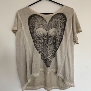 All Saints Skull Heart Tee